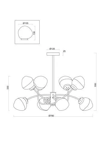 Люстра Freya FR8017PL-08MG фото 11