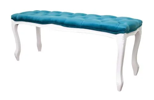 Оттоманка KINA NARROW BLUE/WHITE 46*36*110 см, голубой фото 2