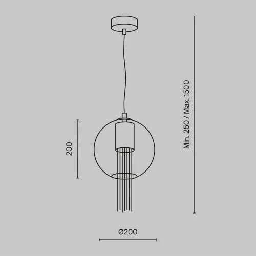 Подвесной светильник Maytoni P095PL-01BZ фото 4