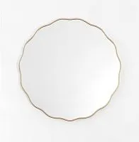 Зеркало настенное Fancy S Gold (Фэнси) в тонкой раме Smal Ø60 см