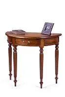 Консоль полукруглая с ящиком из массива Т008 орех, 84х42х75 см