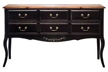 Консоль Provence Belveder ST9158N черный со старением 80*40*134 см