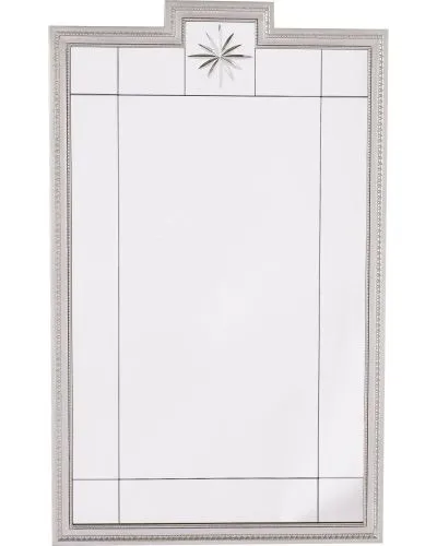 Зеркало настенное в раме Комо silver, серебро 107x65х4 cм
