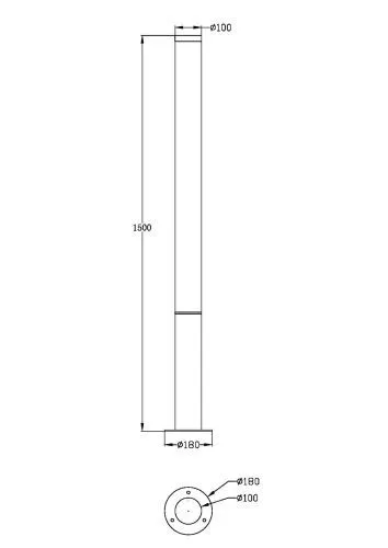 Садово-парковый светильник Outdoor O041FL-L50B3K фото 3