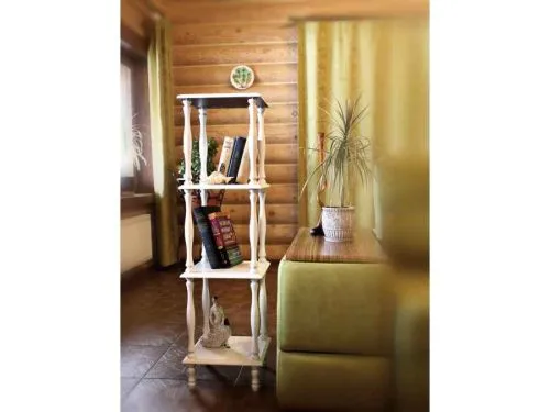 Этажерка деревянная 4 полки 123*34*34 см, белый фото 7
