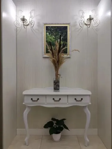 Консоль пристенная Bergé с ящиками, 85*41*110 см, белый фото 17