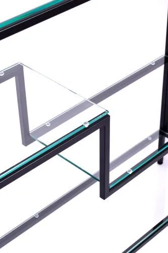 Консольный стол 1012-CB clear черный муар AllConsoles 100x25x80 фото 5