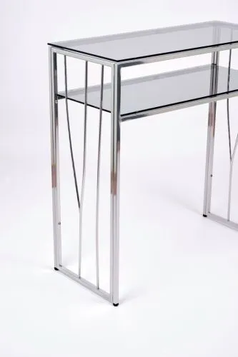 Консольный стол 1123-CS grey серебряный AllConsoles 80x35x80 фото 3