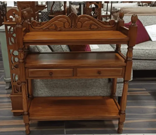 Этажерка с ящиками из массива YTTA-M (орех) 90х33х106 см фото 3