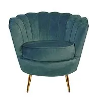Кресло ракушка Pearl marine Сине-зеленый 75*75*85 см