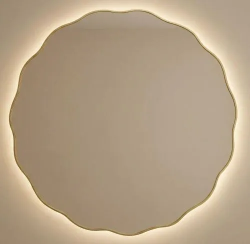 Fancy M LED Gold Зеркало в раме с подсветкой