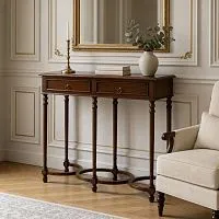 Консольный стол из массива HTSR2‑M орех, 80х33х74 см