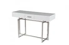 Стол-консоль Гарда P-MJ-003, 120х40х76 см, белый/хром