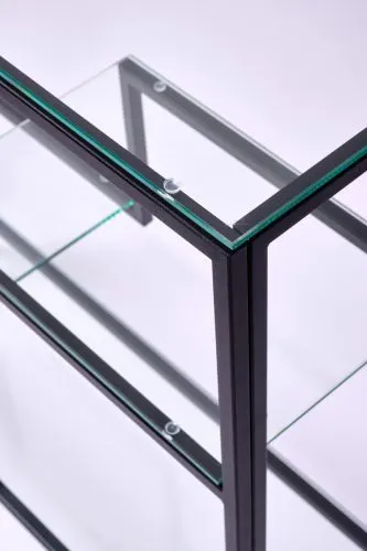 Консольный стол 1014-CB clear черный муар AllConsoles 80x25x80 фото 4