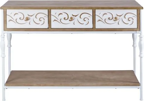 Консоль с 3 ящиками и полкой 120х40х80см