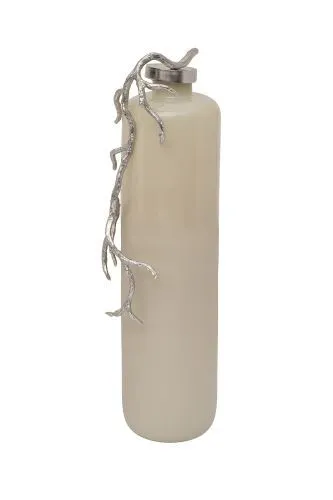 71PN-52158 Ваза стеклянная с металлич. декором d23*89,5см