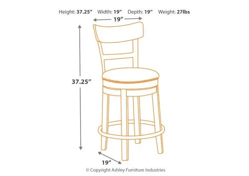 Поворотный барный стул Pinnadel D542-124, Ashley Furniture фото 2