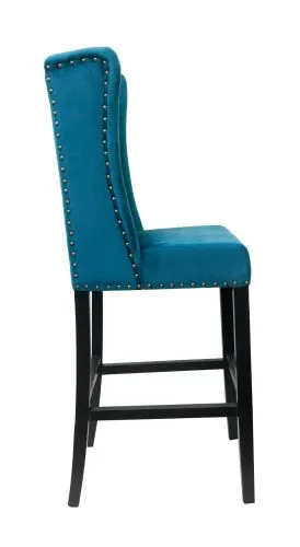 Стул мягкий барный Skipton blue velvet, синий фото 5