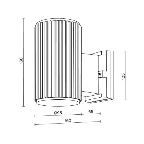 Уличный настенный светильник Outdoor O419WL-01GR фото 5