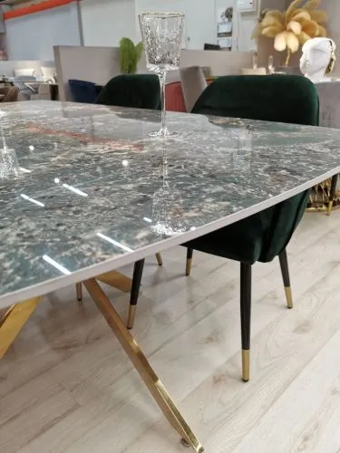 Стол обеденный Элис Рэк DT2850А.1, 160х90х75 см, малахитовый фото 5