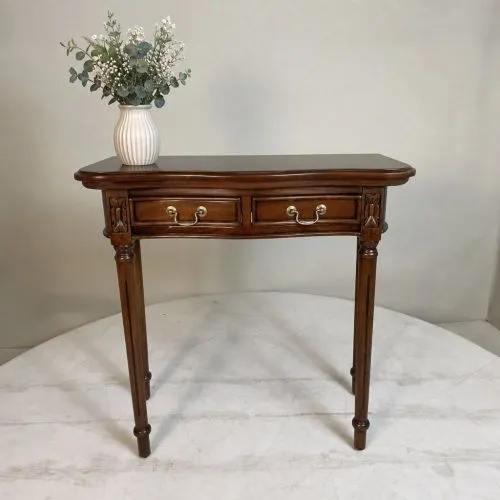 Консоль с ящиками из массива T026 орех, 80х35х78 см
