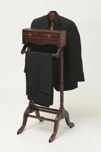 Вешалка для костюма напольная H005 из массива махагони (темный орех) фото 6