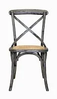 Стул венский CROSS BACK SILVER серебро массив, ротанг