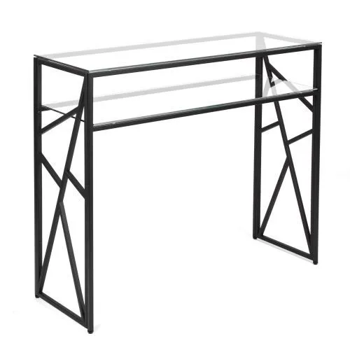 Консольный стол 1091-CB clear черный муар AllConsoles 100x35x80