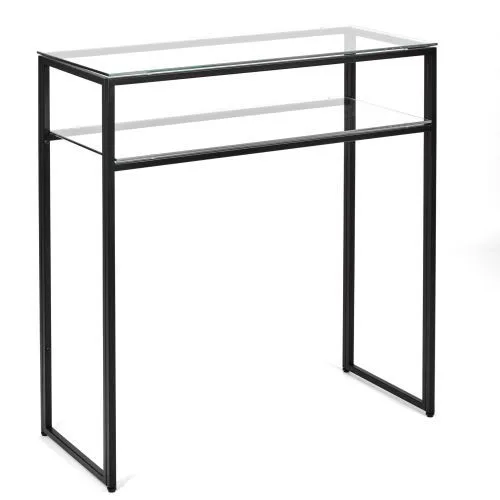Консольный стол 1043-CB clear черный муар AllConsoles 80x35x80