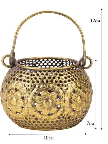 Подсвечник с ручкой 10х10х8см фото 5