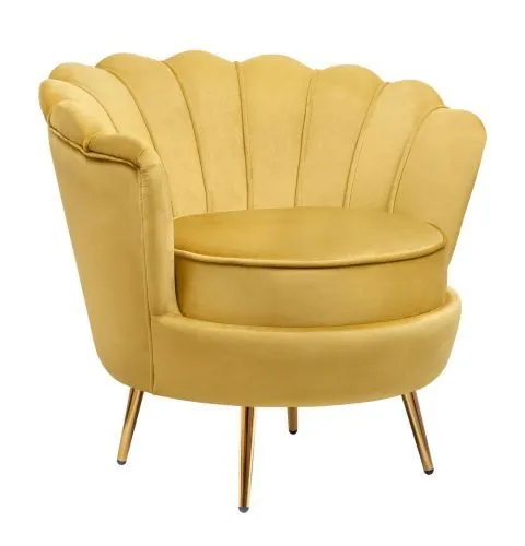 Кресло ракушка Pearl yellow желтый 75*75*85 см фото 2