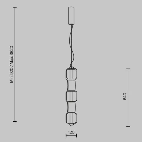 Подвесной светильник Maytoni MOD381PL-L30B3K фото 2