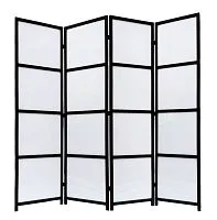Ширма из дерева и акрила 4 панели, цвет венге 176×2×180 см