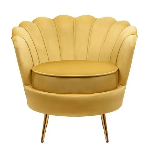 Кресло ракушка Pearl yellow желтый 75*75*85 см