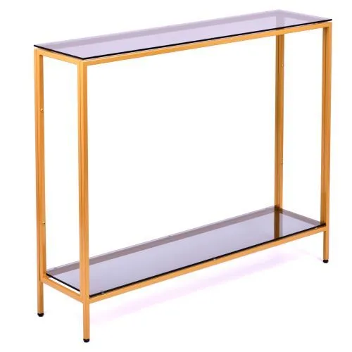 Консольный стол 1082-CG grey золотой AllConsoles 100x25x80