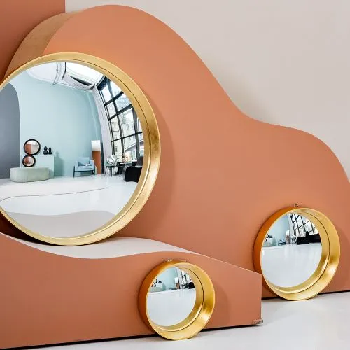 Зеркало декоративное настенное «Хогард Голд» (версия M) (fish-eye) фото 5