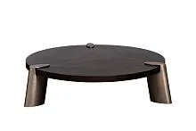 58DB-CT17191 Стол журнальный Конг (Kong) темный орех d138*33см,столешница d120