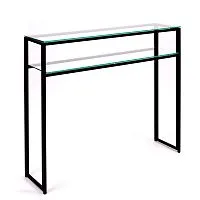 Консольный стол 1042-CB clear черный муар AllConsoles 100x25x80