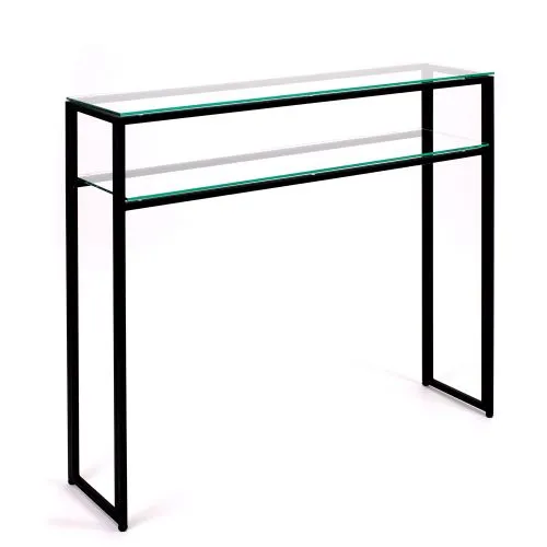 Консольный стол 1042-CB clear черный муар AllConsoles 100x25x80