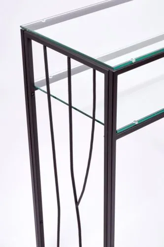Консольный стол 1123-CB clear черный муар AllConsoles 80x35x80 фото 7