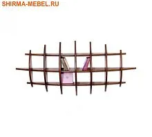 Полка под CD настенная RCDPL4 из дерева, орех  64*17*138 см