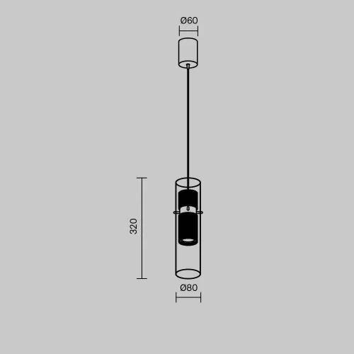 Подвесной светильник Maytoni MOD326PL-01B фото 2