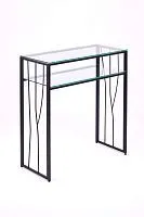 Консольный стол 1123-CB clear черный муар AllConsoles 80x35x80