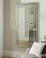 Напольное / настенное зеркало Ар Деко 205*6*110 см, серебро
