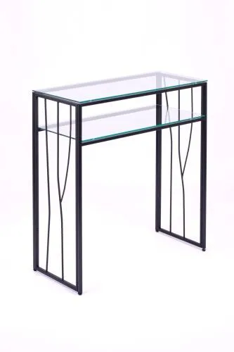 Консольный стол 1123-CB clear черный муар AllConsoles 80x35x80