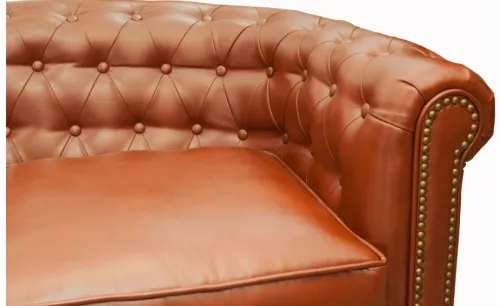 Трехместный диван CHESTERFIELD Karo brown 3S коричневый, 184х76х74 см фото 4