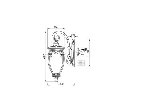 Уличный настенный светильник Outdoor O414WL-01BZ фото 3