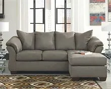 Диван с оттоманкой Darcy 7500518 Ashley Furniture, серый