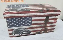 Пуф-короб для хранения Америка 38*38*76 см