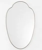 Фигурное настенное зеркало в тонкой серебряной раме Milis Silver (Милис) Smal 89*55 см